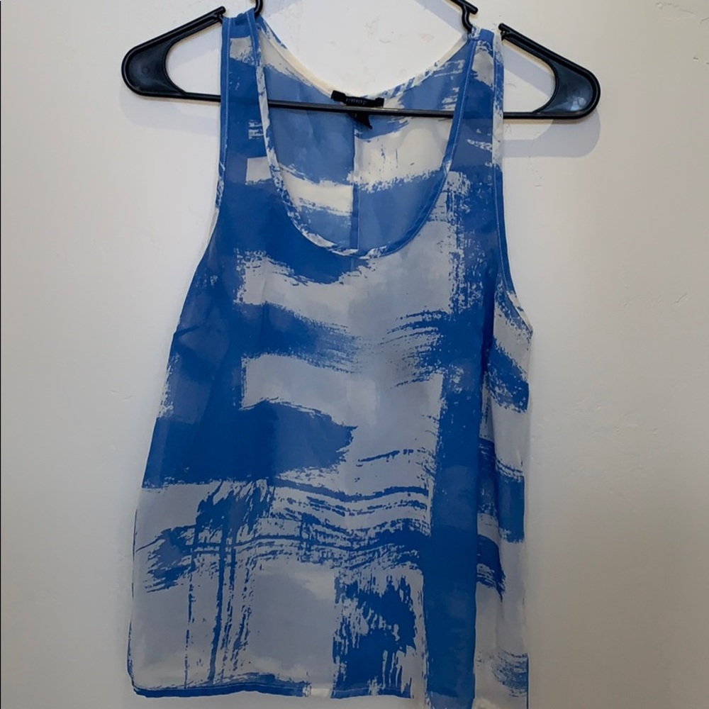 Blue and white tank top